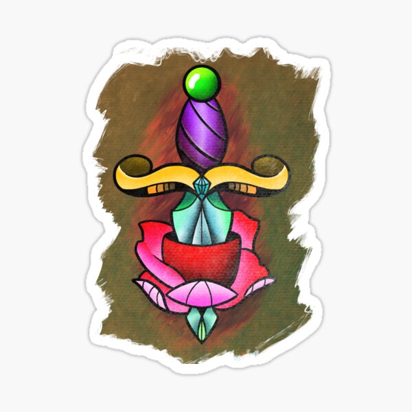 Rose Dagger Digital Sticker