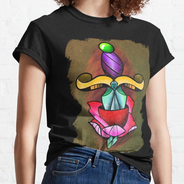 Rose Dagger Digital Classic T-Shirt