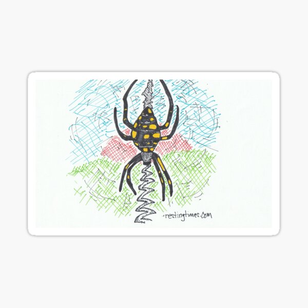 Spider Writing Sticker