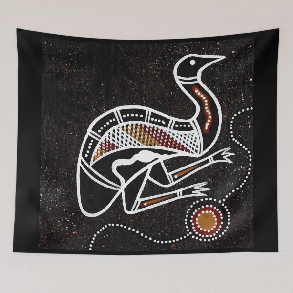 Item preview, Authentic Aboriginal Art -  Emu (Black) designed and sold by HogarthArts.