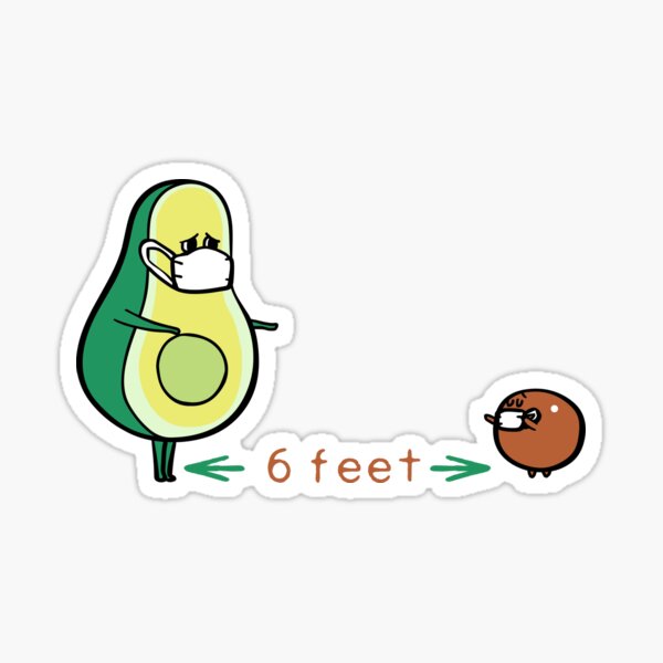 Item preview,  Social distancing Avocado designed and sold by Huebucket.