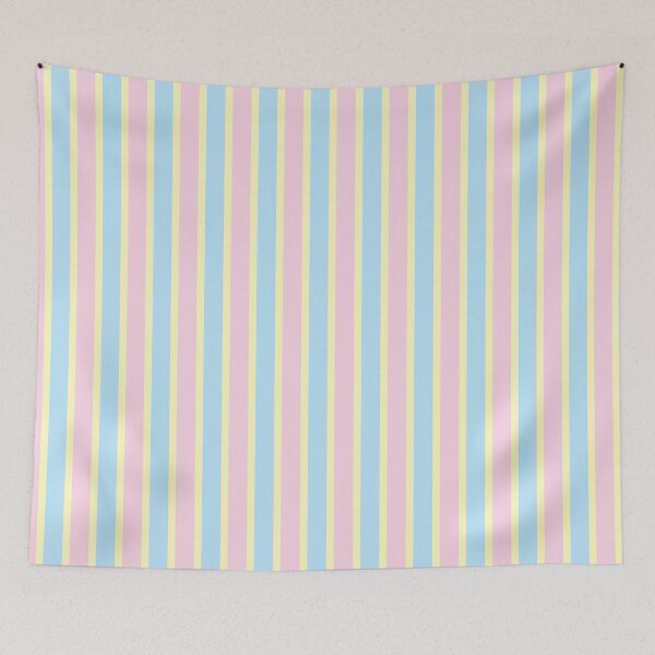 Item preview, Varying Vertical Stripes - Yellow, Blue and Pink designed and sold by TheFrostedDonut.