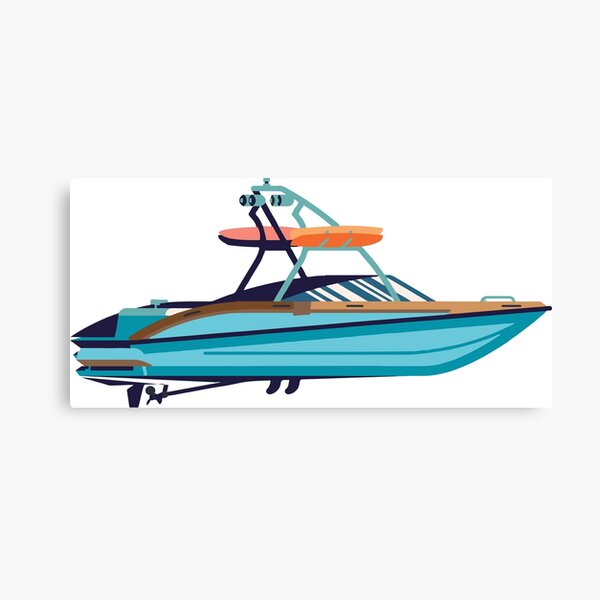 Wakeboard boat Canvas Print
