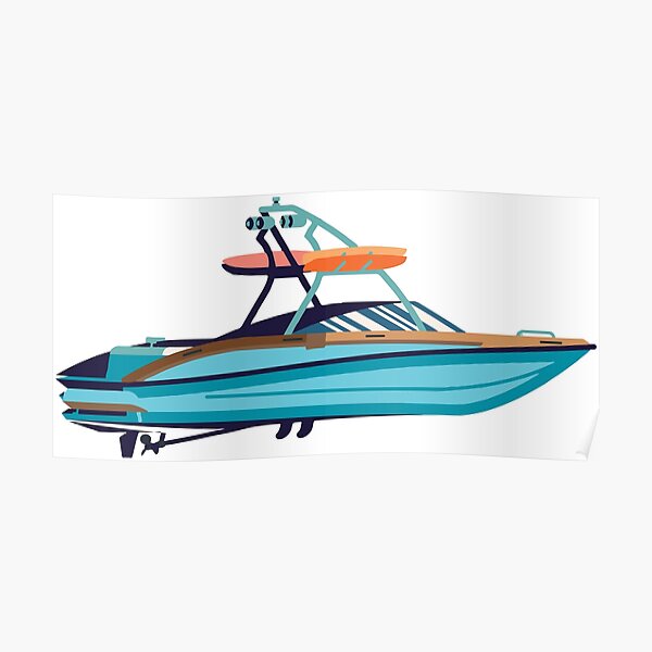 Wakeboard boat Poster