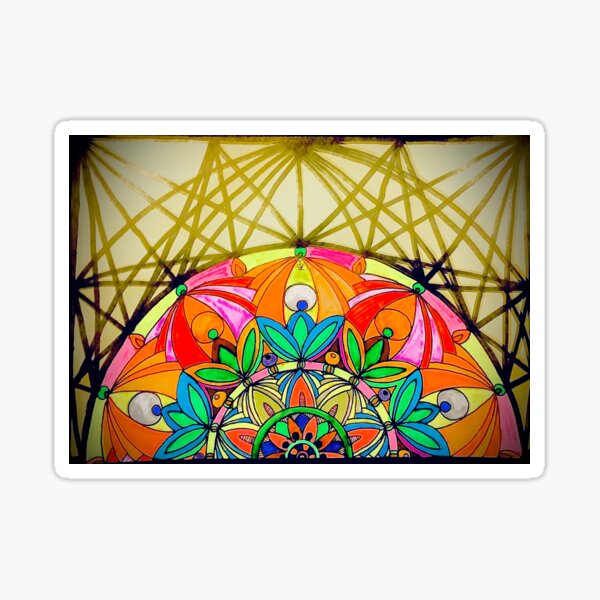 Glowing Semicircle Sticker