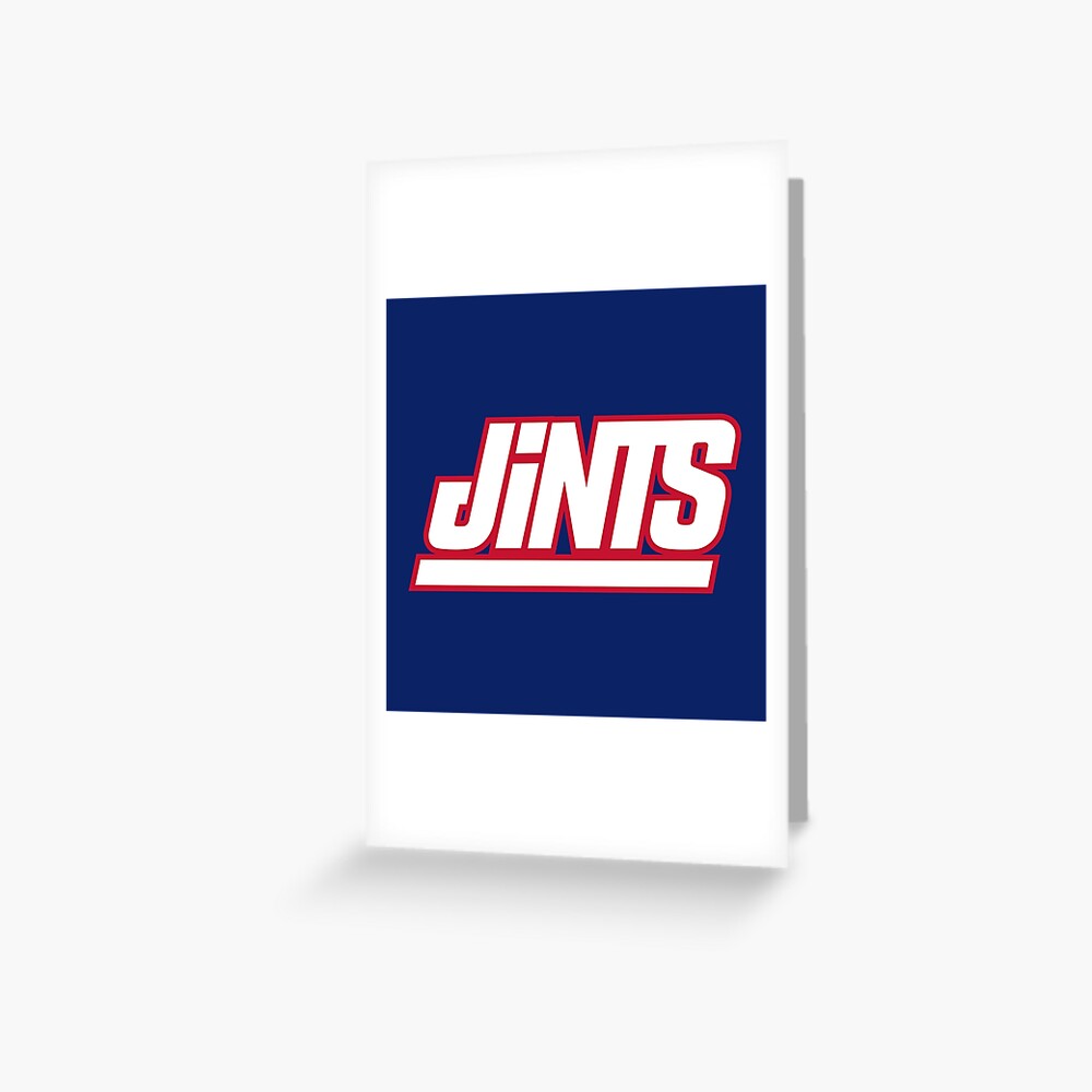 N Y Giants Logo - White on Blue Greeting Card