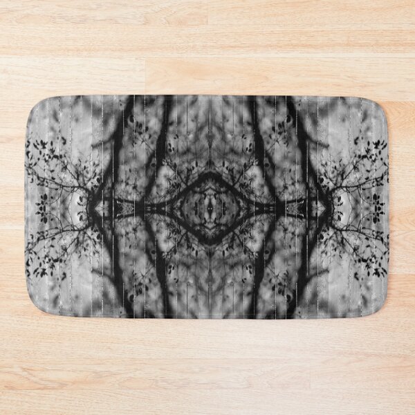 Item preview, Tree and leaf shadows on old wooden fence - B&W designed and sold by pixelmountain.