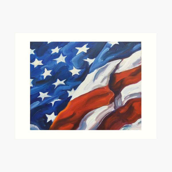 American Flag - Country First Art Print