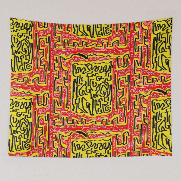 Item preview, Laberinto red yellow designed and sold by eliso silva.
