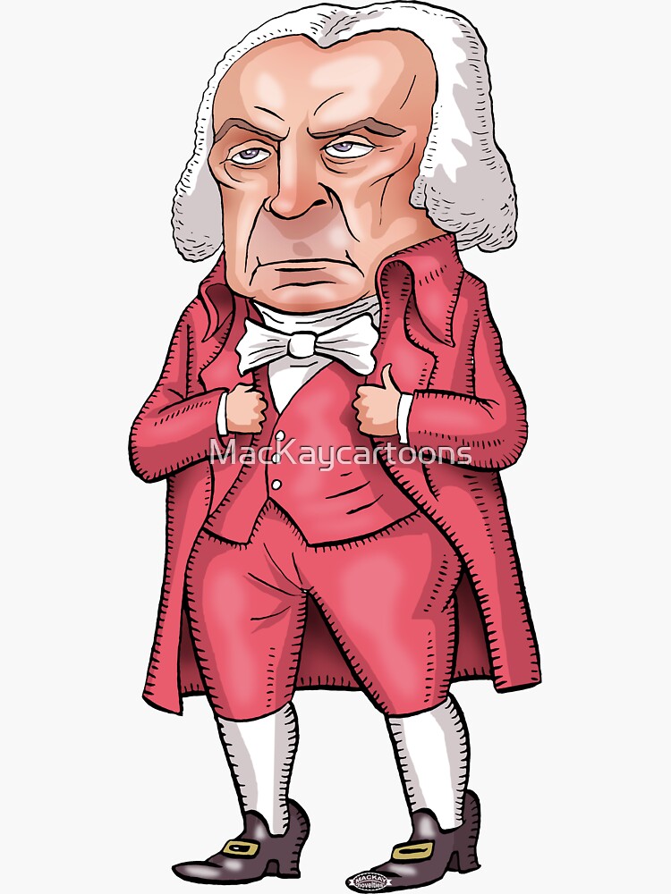 "President James Madison" Sticker by MacKaycartoons Redbubble