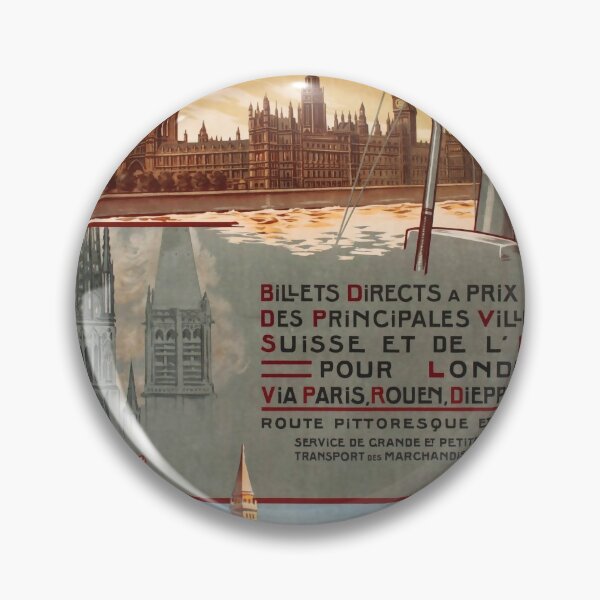 Item preview, London vintage travel poster designed and sold by stickart-marek.