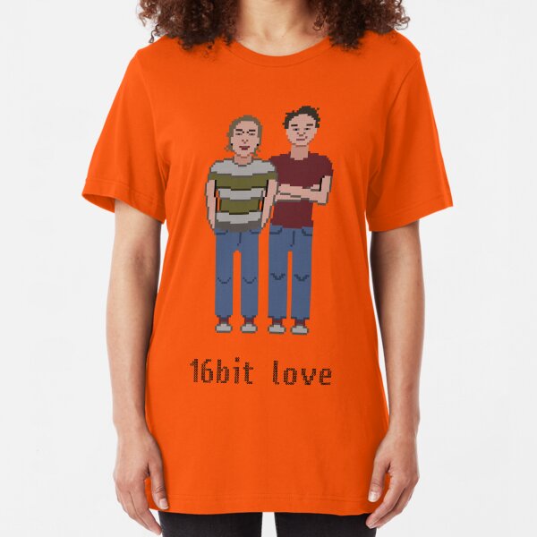 16bit love Slim Fit T-Shirt