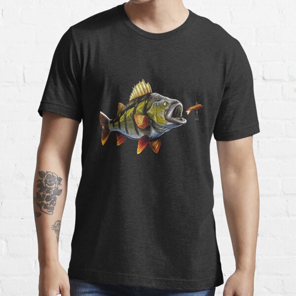 I Love Fly Fishing and Nature - Bass - Perch Essential T-Shirt by