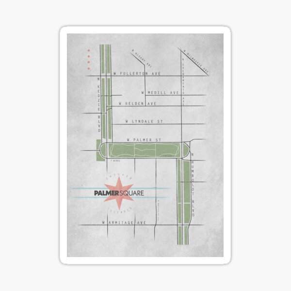 Parks of Chicago: Palmer Square {2020 Edition} Sticker