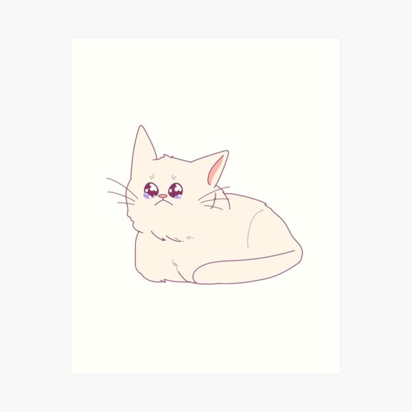Impressions Artistiques Sur Le Theme Meme Chat Qui Pleure Redbubble
