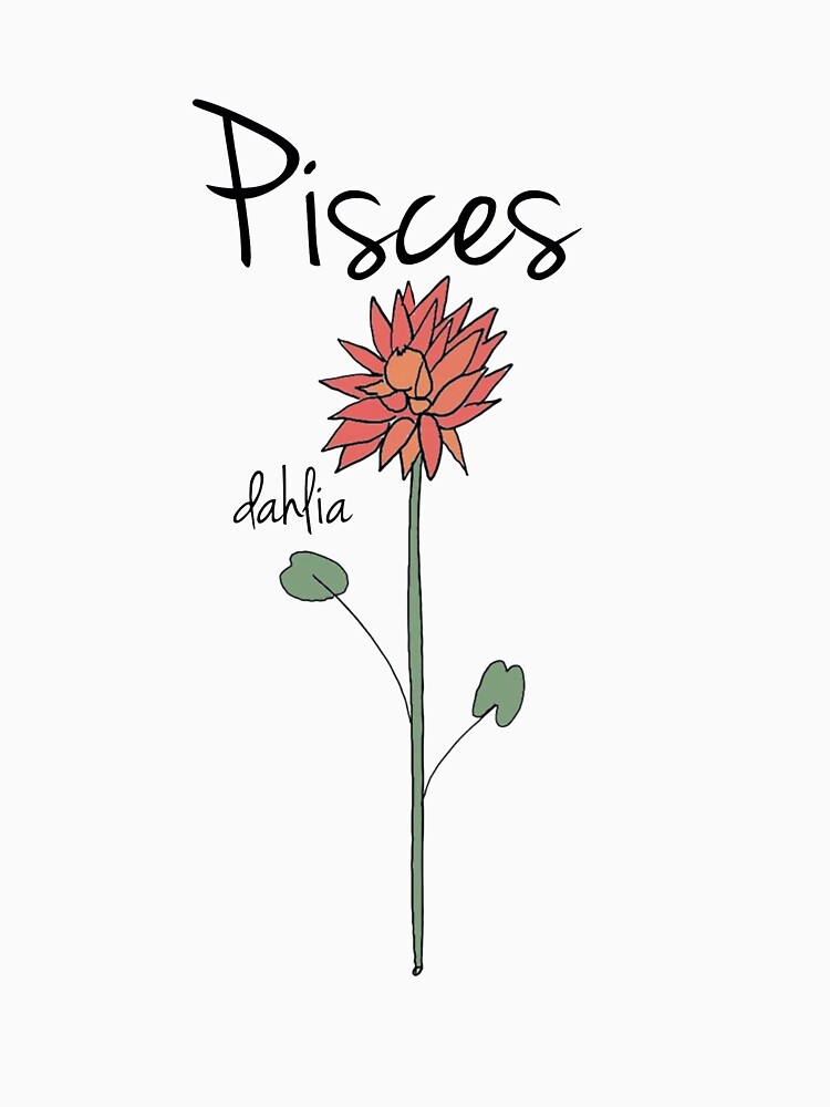 "Pisces Horoscope Flower Art" Tshirt by goldendaisies Redbubble