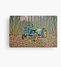 Tractor In The Woods Metal Print
