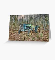 Tractor In The Woods Greeting Card