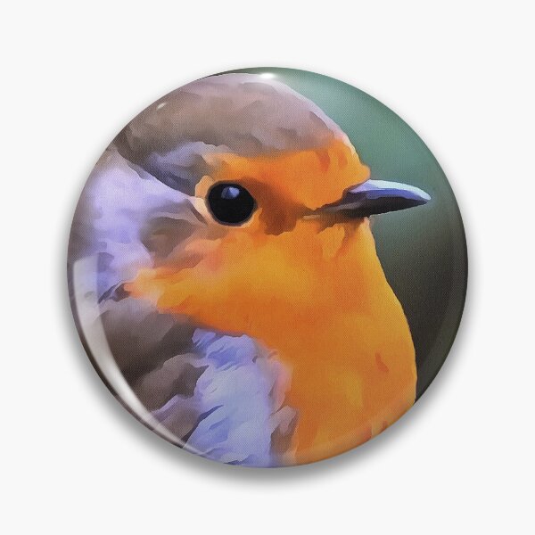 Item preview, Plump Robin Perched On A Branch Wildlife Art designed and sold by taiche.