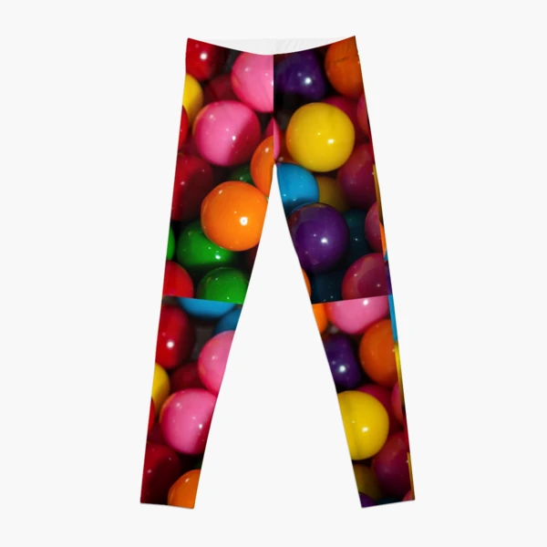 Holographic Rainbow Leopard Print Spots on Bright Neon Leggings