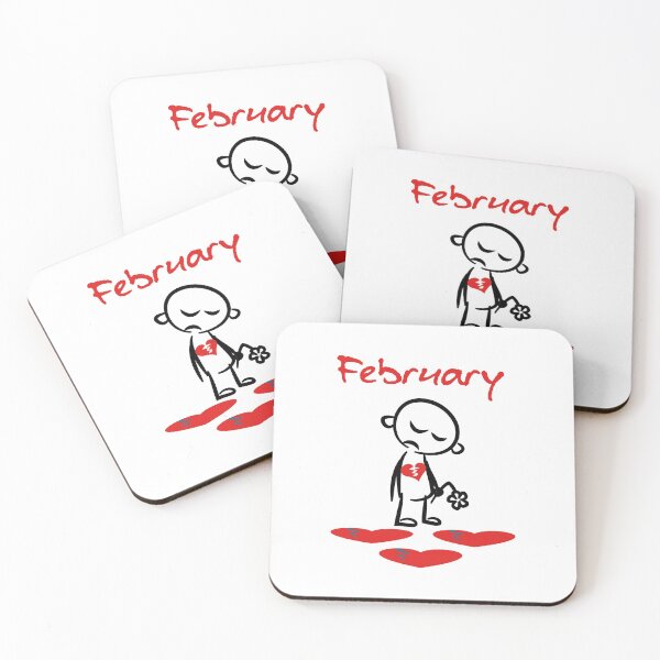 Item preview, February Broken Hearted Sad Valentine Color designed and sold by TinyStarAmerica.