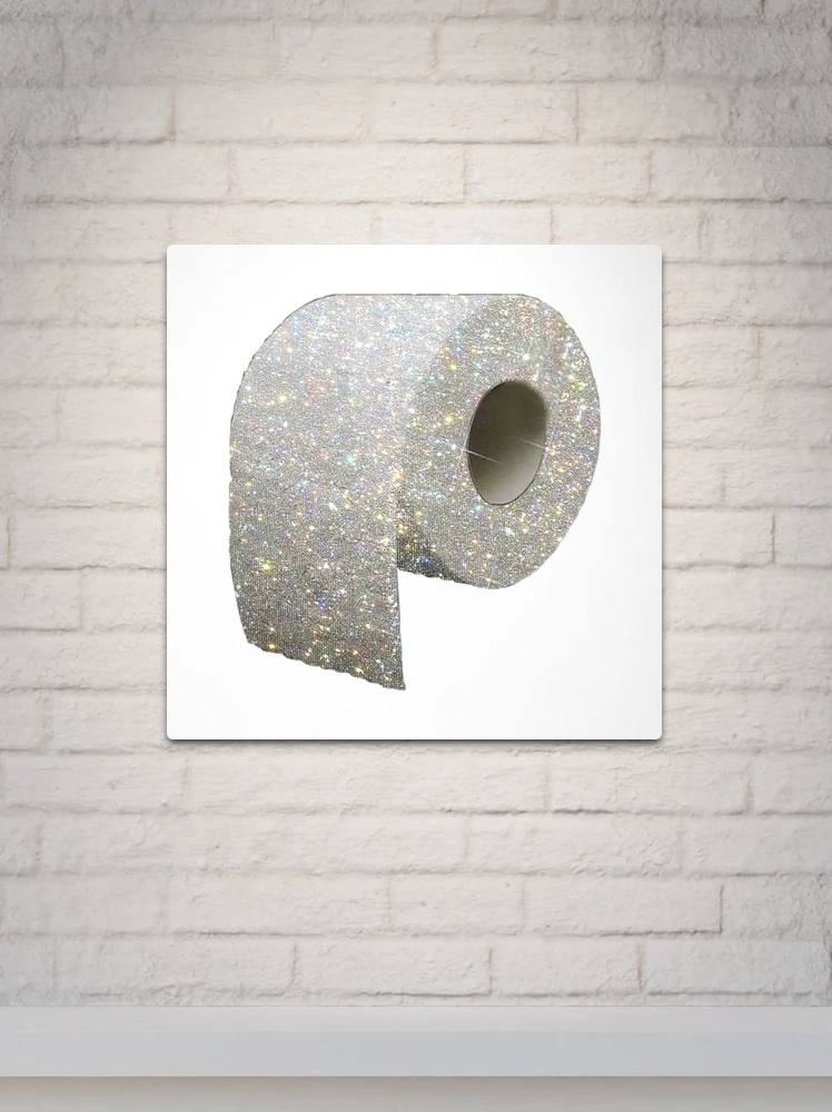 Impression métallique for Sale avec l'œuvre « Papier toilette pailleté » de  l'artiste -SUGAR-RUSH
