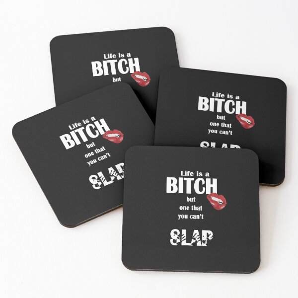 Item preview, Life is a bitch but that one you can't slap : Funny T-Shirt, funny quot designed and sold by zouhairchnafa.