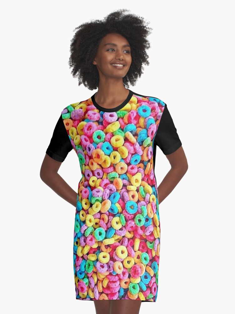 Fruit Loops Graphic T Shirt Dress