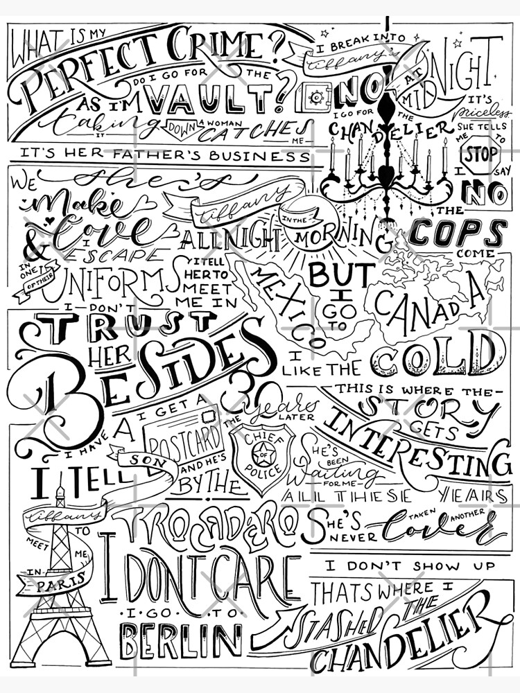 Dwight's Perfect Crime Hand Lettered by catlashley