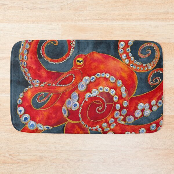 Item preview, Red Watercolor Octopus designed and sold by AndraMarie.