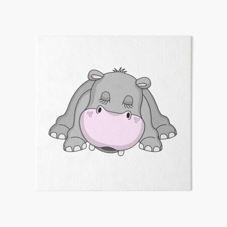 Handsome Hippo Art Board Print