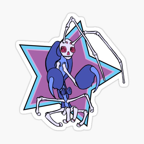 Skeleton Shrimp Sticker