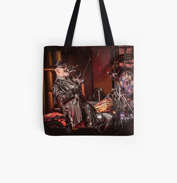 Rob Halford On Motorcycle (photograph) All Over Print Tote Bag