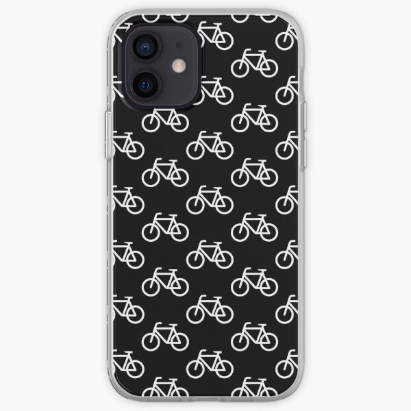 Bike Pattern (White and Black) iPhone Soft Case