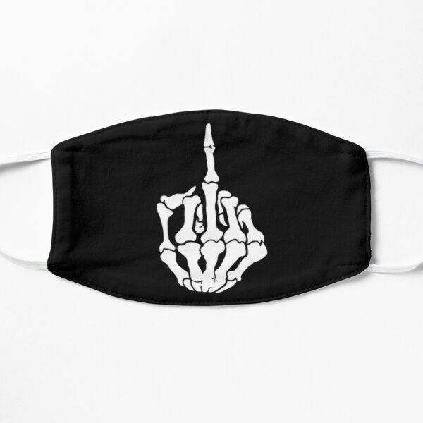 Skeleton Mittelfinger Flache Maske