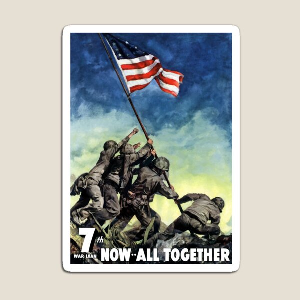 Raising The Flag On Iwo Jima Magnet
