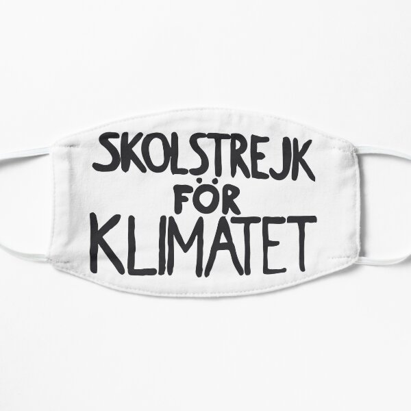 Klimastreik Flache Maske