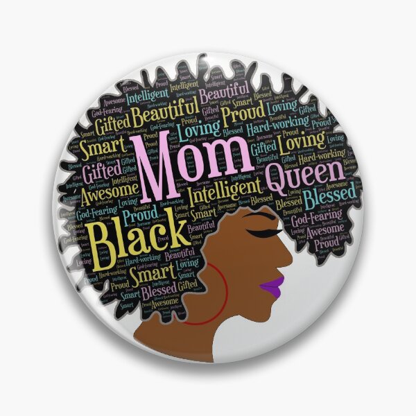 Item preview, African American Mom Mother's Day Words in Afro designed and sold by blackartmatters.