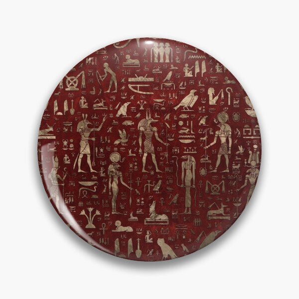 Item preview, Ancient Egyptian Gods and hieroglyphs - Red Leather and gold  designed and sold by k9printart.