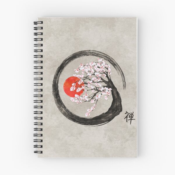 Item preview, Zen Enso Circle and Sakura Tree on Canvas designed and sold by k9printart.