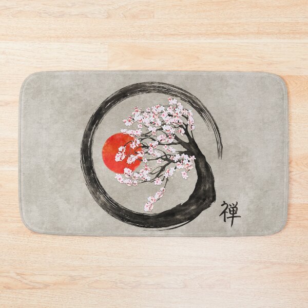 Item preview, Zen Enso Circle and Sakura Tree on Canvas designed and sold by k9printart.