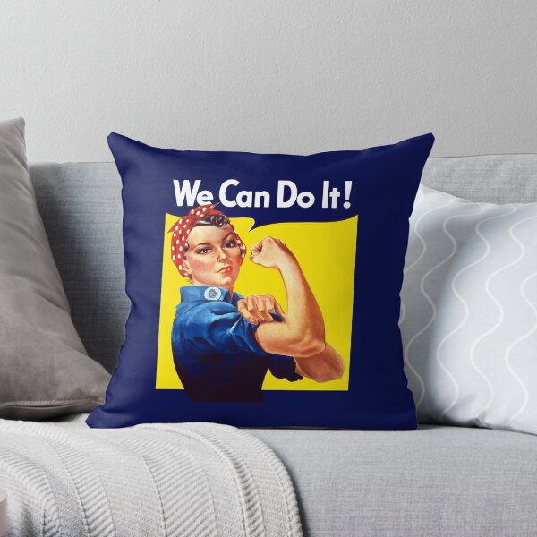 Rosie The Riveter - We Can Do It Throw Pillow