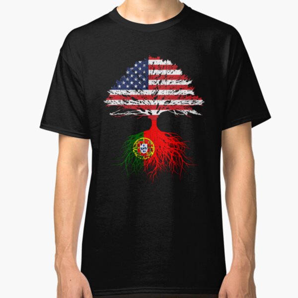 Portuguese Roots, Portuguese American, Portugal Grown, Portugal USA Flag, Design Art Gift Men Women Youth Family Classic T-Shirt