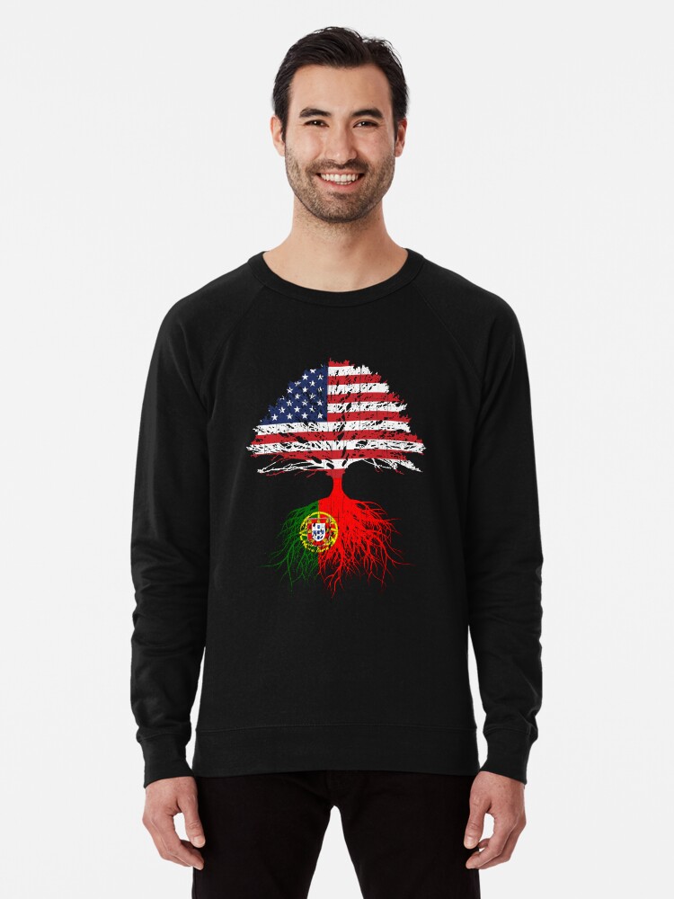 Portuguese Roots Portuguese American Portugal Grown Portugal Usa Flag Design Art Gift Men Women Youth Family Lightweight Sweatshirt By Maindeals Redbubble