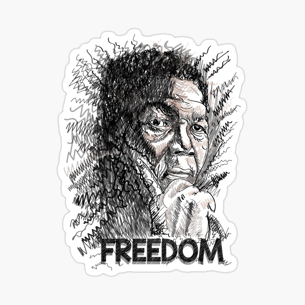 Nelson Mandela Sketch Art Poster By Kartickdutta101 Redbubble