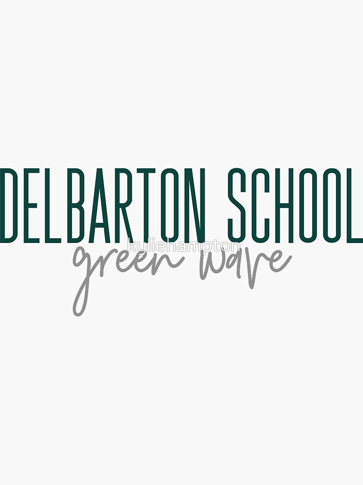"Delbarton Green Wave Sticker" Sticker for Sale by kyliehampton Redbubble