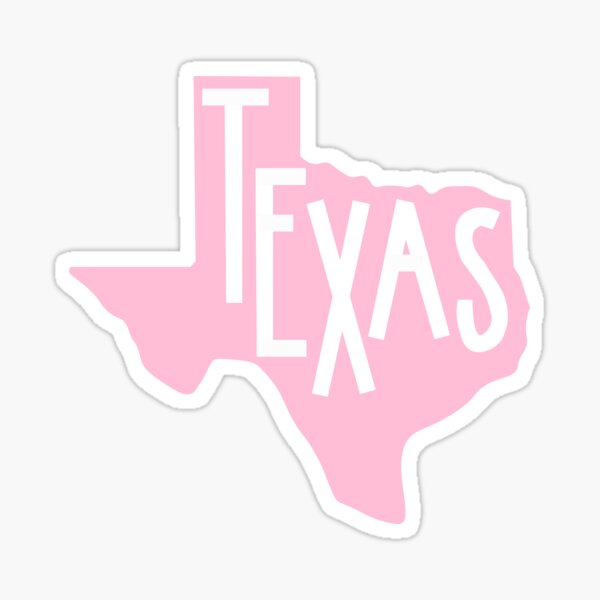 SALTWATER SOUL Decal Born In Texas Pink Sticker 6" x 6" Texas Decal 