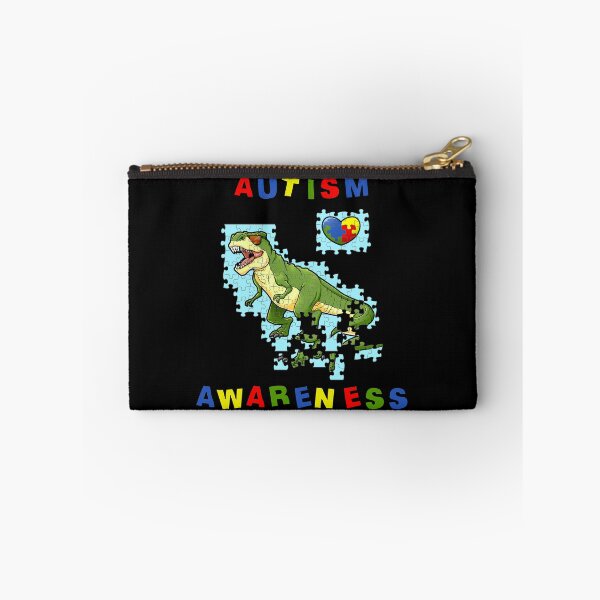 Item preview, Autism Awareness T-Rex Dinosaur Puzzle Pieces designed and sold by Tee Kaboom!.