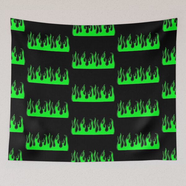 Item preview, Green and black Flames designed and sold by emroccs.