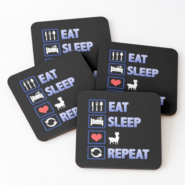 Artikelvorschau, Eat sleep love alpaka repeat Lama Anden Geschenk entworfen und verkauft von redshirtz.